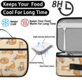 thumbnail image 4 of Orange Cat and Box Beige Pattern Insulated Lunch Bag Teens,Bento School Lunch Bag for Teens for Work,Picnic or Travel 10.6x7.7x4.3 Inches,12 Can Capacity, 4 of 6