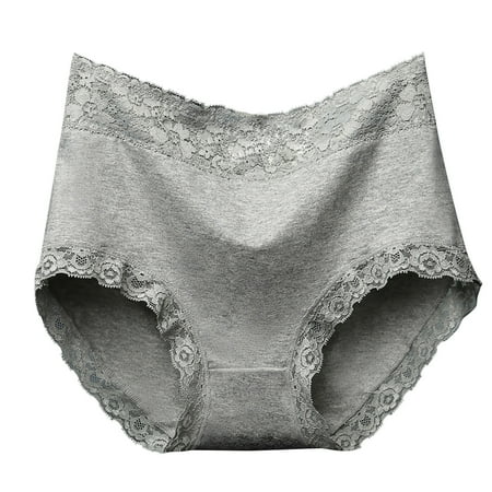 Cotton Panty Underwear Women Breathable Comfortable Briefs High Waist Butt-lifting Everyday Comfort Panties (XX-Large  Gray 02)