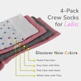 thumbnail image 2 of Cosyfeel Crew Socks for Women 4-Pack Soft Cozy Cotton Women's Cotton Eco-Friendly Cute Patterns Multicolor Women Sock (Geometric, 6-9 US), 2 of 6