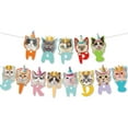 thumbnail image 1 of Halloween Decorations Inflatable Cat Banner Cat Theme Bunting Decoration For Adoption Birthday, 1 of 7