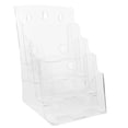 thumbnail image 4 of KAKOWELY brochure display stand Brochure Display Stand Literature Organizer 4 Tier Paper Holder Stand Brochure Display Holder Pamphlet Stand Magazine Rack A5, 4 of 5
