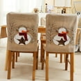 thumbnail image 3 of SSBSM Chair Cover Embroidery Snowman Scarf Wrinkle Resistant Anti-fade Christmas Decoration Wear-resistant Christmas Linen Table Placemat for Home, 3 of 8