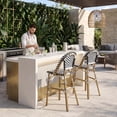 thumbnail image 3 of Rattan Barstool Set - 2 Barstools, Outdoor Cafe Style, 3 of 9