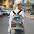 thumbnail image 7 of FORMRS Mini Backpack Purse for Women Travel Daypack Casual Shoulder Bag, Colorful Road, 7 of 7