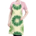 thumbnail image 5 of Green Tie Dye Apron-Garden Aprons for Women with Pockets-Cotton Linen Waterproof Kitchen Cooking Gardening Aprons Adjustable for Kitchen,Cooking,BBQ and Salon 33x27 Inch, 5 of 7