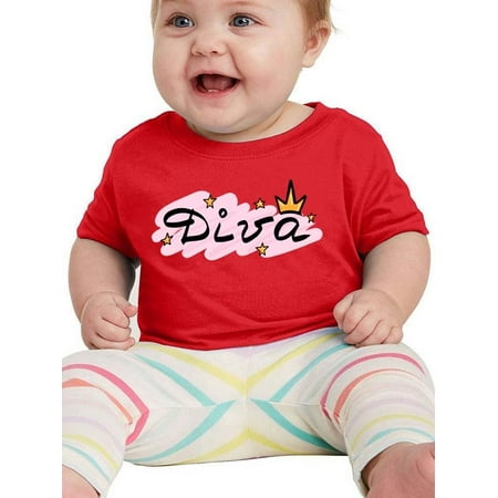 

Diva Pink Stars Crown T-Shirt Infant -Smartprints Designs 12 Months