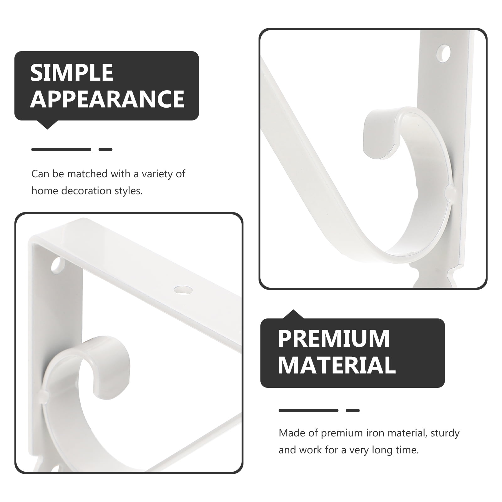 unbranded 4 Sets  Metal Wall Floating Triangle Shelf Brackets Hanger Bracket Wall Mounted Shelf Support for Floating Wood Shelves