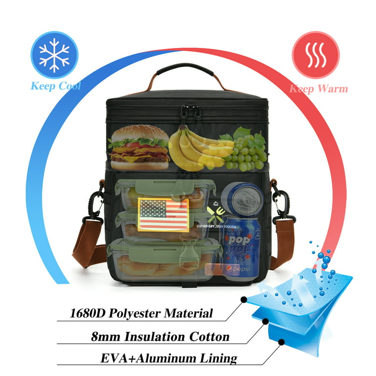 Lunch Bag for Men&Women Insulated Lunch Box Large Waterproof Lunch Tote Bag Reusable Adult Lunch Bags