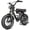 Black & Gold, variant on Blaze 16" Electric Bike for Adults/Teens, Peak 1200W 55 Miles 25Mph Full Suspension Fat Tire Electric Motorcycle,Blue
