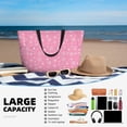 thumbnail image 5 of Balery Snowflake pink backgrounds Beach Travel Bag - Water-Resistant, Large Capacity Lightweight Tote with 7 Pockets for Women and Men - Perfect for Beach, Pool, Gym, and Travel, 5 of 7