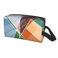 thumbnail image 2 of XMXT Large Capacity Makeup Pouch Bag, Colorful Irregular Geometric Patterns Make Up Storage Bag Cosmetic Travel Toiletry Bags for Women Men, One Size, 2 of 9