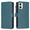 thumbnail image 2 of Compatible with Motorola Moto G73 5G Premium PU Leather Wallet Case with 9 Card Slots Zipper Pocket and Hand Strap, 2 of 5