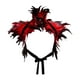thumbnail image 3 of Capa de plumas artificiales decorativa cómoda y fácil de llevar decoración para el hombro Rojo, 3 of 9