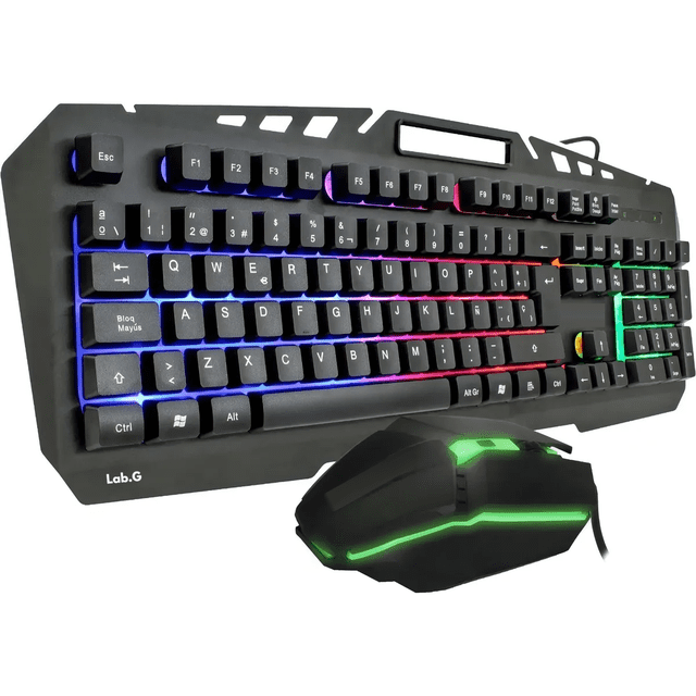 Kit Gamer Teclado Y Mouse Mecánico Con Soport Starket Sk-006 Lab.G, Negro