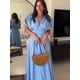 thumbnail image 4 of Vestido largo elegante 3d con flores plisado liso para mujer, vestido elegante con cuello en V, manga corta, cordón, batas con cordones, ropa de calle de verano para mujer, 4 of 5