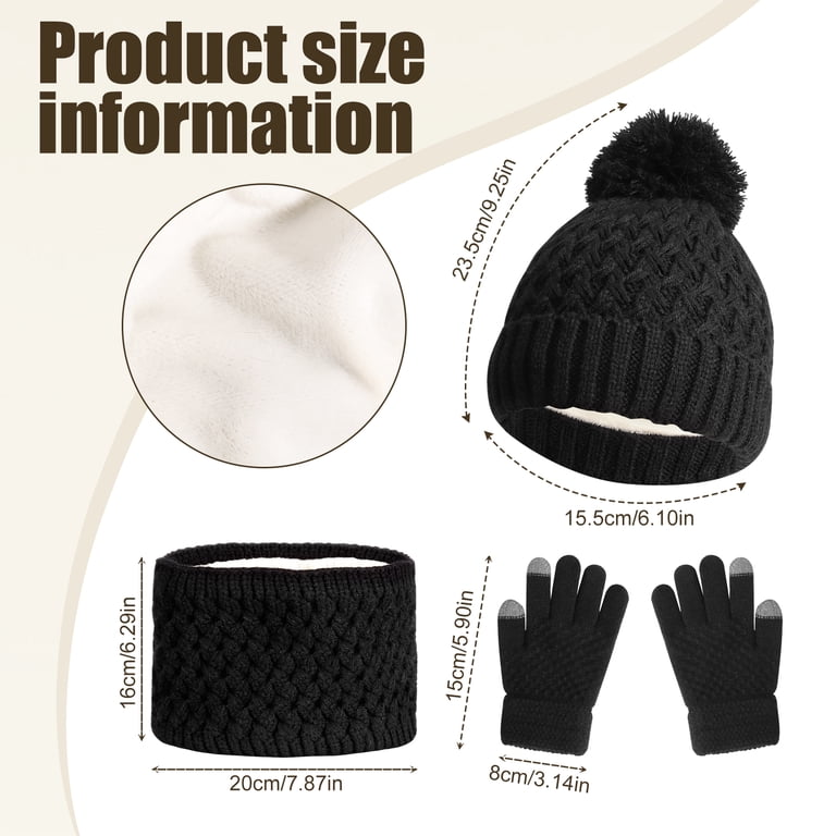 Bocaoying Kids Winter Beanie, Scarf, and Gloves Set photo 6
