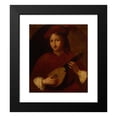 thumbnail image 2 of After Titian 15x17 Black Modern Framed Museum Art Print Titled - Portrait of a Man with Mandolin, 2 of 5