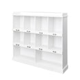thumbnail image 5 of White Bookshelf, 3-Tier Open Shelf Bookcase, 10 Cube Wooden Storage Organizer, Freestanding Bookshelf Cube Shelf for Bedroom, Living Room, Office, 5 of 9