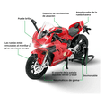 thumbnail image 3 of Ducati Panigale V4s Metal Motocicleta Con Luz Y Sonido 1:12 Xtellar rojo, 3 of 4