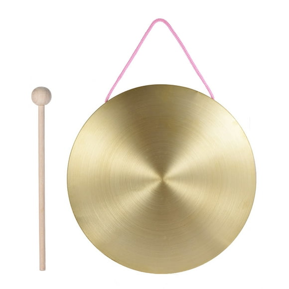 22cm Cymbales à main Gong Brass Copper Chapel Instruments à percussion d'opéra avec marteau de jeu rond