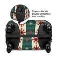 thumbnail image 2 of Yiaed Christmas Snowflakes Plaid Print Travel Luggage Cover Suitcase Protector Covers Elastic Luggage Anti-scratch(No luggage included）-X-Large, 2 of 7
