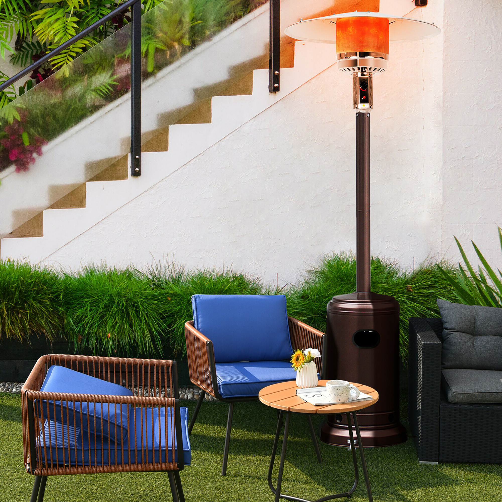Costway 50000 BTU Propane Patio Heater, Bronze photo 4