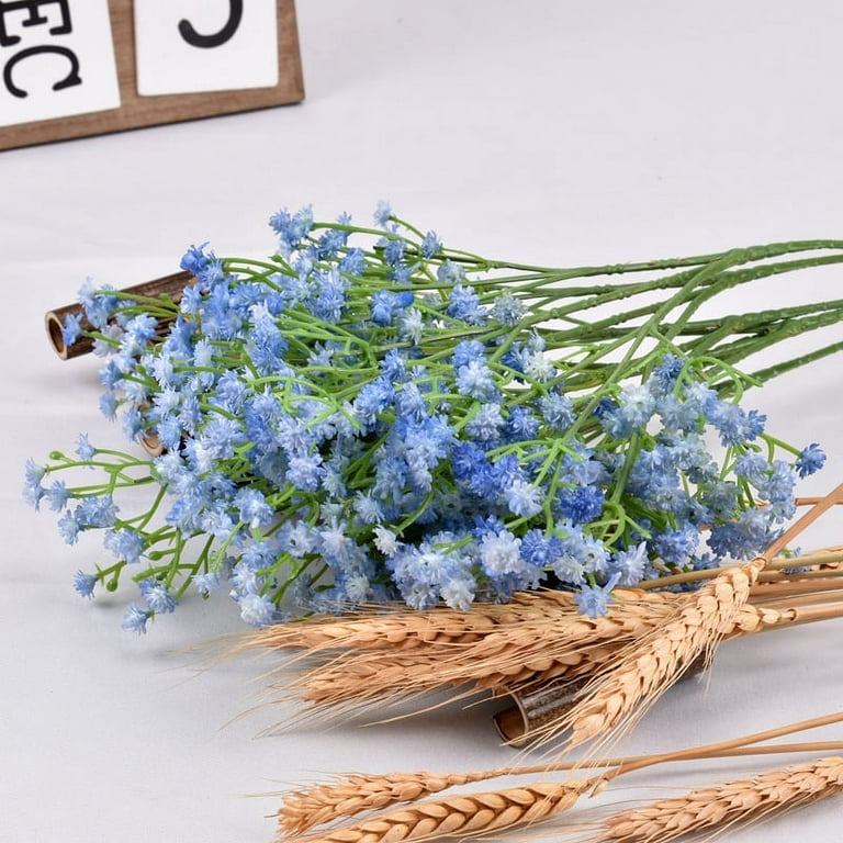 Pertivery 12 Pcs Artificial Babys Breath Flowers White Gypsophila Real  Touch Flowers for Wedding Party Home Bathroom Garden Decoration