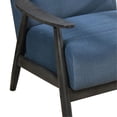 thumbnail image 3 of Blue Fabric Upholstered Accent Chair | Fit Casual Living Spaces | Pocket Coils and Foam Padding | High Load Capacity, 3 of 4