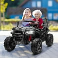 thumbnail image 6 of UBesGoo 24V Ride On Car UTV, 2WD/4WD 2 Seater Kid Electric Power Wheels with Remote Control, LED Lights, Spring Suspension, Music, Black, 6 of 10
