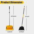 thumbnail image 6 of Yocada Heavy Duty Broom and Dustpan Set with 54" Iron Pole for Household Commercial Outdoor Indoor, 6 of 7