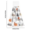 thumbnail image 6 of Yayeee Kitchen Hanging Hand Towels Set of 2 with Loop Bathroom Absorbent Tie Towel, Beige Snow Houses, 6 of 7