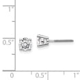 thumbnail image 2 of 14kw .95ct VS2/SI1 G-I Diamond Stud Thread on/off Post Earrings ST4, 2 of 2