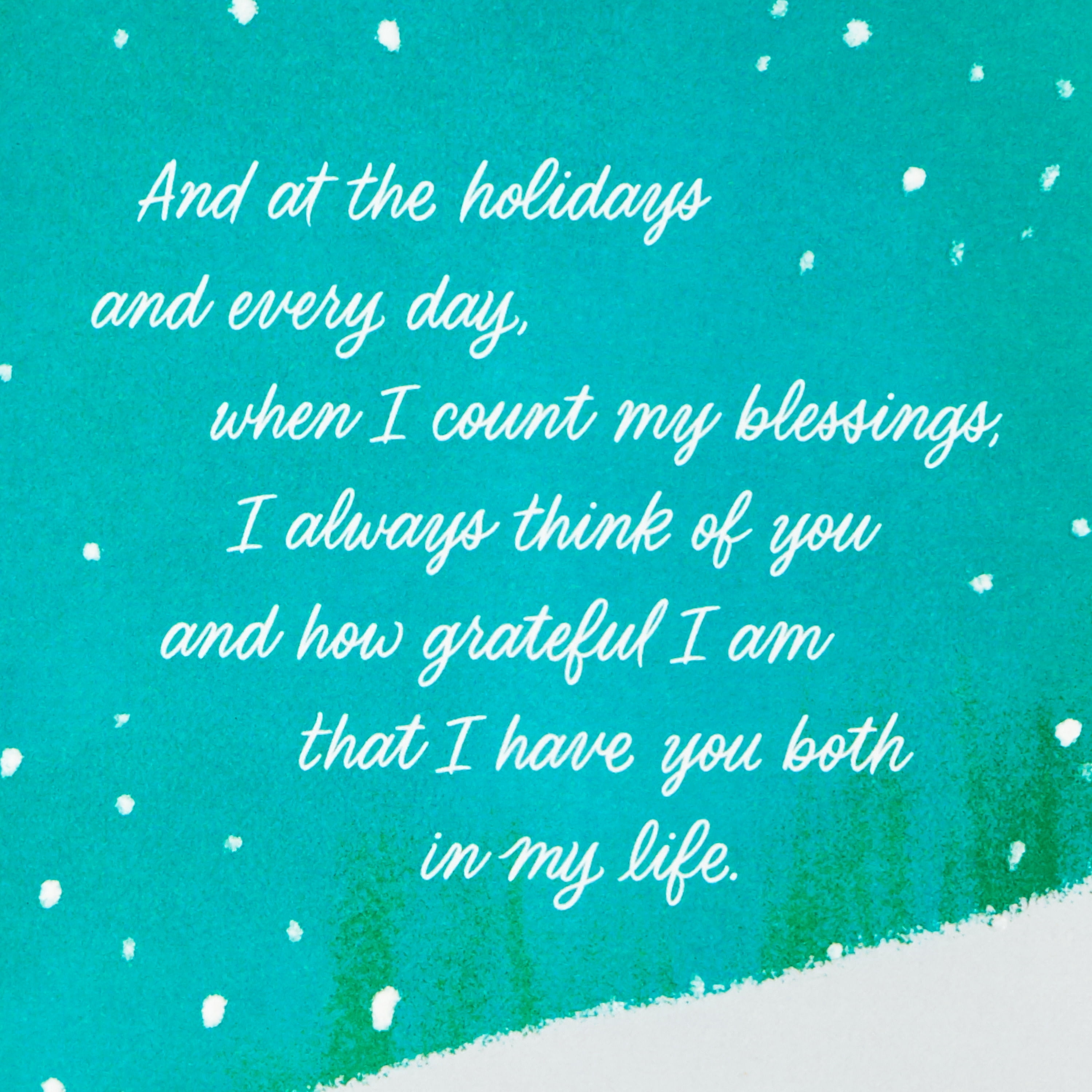 Hallmark Christmas Greeting Card for Daughter and Son-in-Law (I'm So Blessed to Have You)
