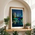 thumbnail image 4 of The Indiana Central Canal - Indianapolis Indiana Photography Cityscape Nightlife Skyline Architecture Modern Art Scenic Oak Framed Wall Art Print 5 x 7 inches, 4 of 59