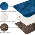 thumbnail image 2 of 2 Pieces Kitchen Rugs, Abstract Non Slip Royal Blue Art Graffiti Modern Comfort Indoor Floor Mat Runner Rug Set for Laundry Office Sink Bathroom (17"x48"+17"x24"), 2 of 14