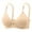 Beige, variant on Sports Bra One Shoulder Women Lace Back Button Shaping Cup Adjustable Shoulder Strap Large Size Underwire Bra