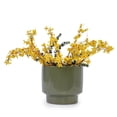 thumbnail image 5 of S-HOME Set of 3 Antique Light Green Ceramic Planters, 15" 12" 9" Modern Flower Pots for Indoor/Outdoor, 5 of 11