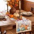 thumbnail image 6 of Pumpkins Fall Table Runner - 72 Inch Long Thanksgiving Harvest Maple Wooden Plaid Cotton and Linen Blended Dress Scarves Farmhouse Table Runner for Kitchen Dining, Coffee Table, 13" x 72", 6 of 8