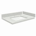 thumbnail image 4 of Transolid Vt27.5X22-1Ru-1 Silestone 28" Quartz Vanity Top - Miami White, 4 of 7
