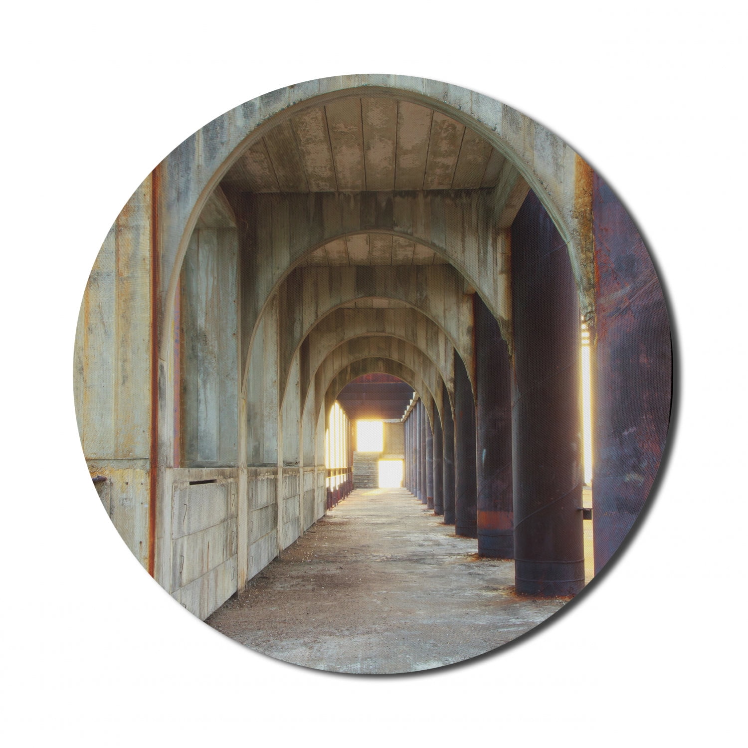 Urban Mouse Pad for Computers, Corridor of Concrete Pillars Structure ...
