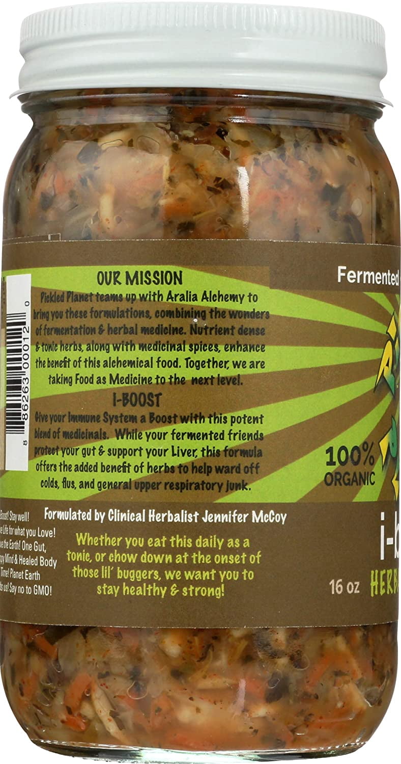 Pickled Planet Organic I Boost Herbal Sauerkraut, 16 Ounce -- 6 per case.