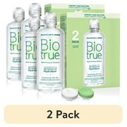 (2 pack) Biotrue Original Multi-Purpose Contact Lens Solution and Cleaner with Lens Case, 10 fl oz, 2 Pack