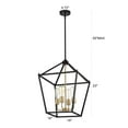 thumbnail image 3 of CHLOE Ironclad Industrial 4 Light Black Inverted Pendant Ceiling Fixture 16", 3 of 11