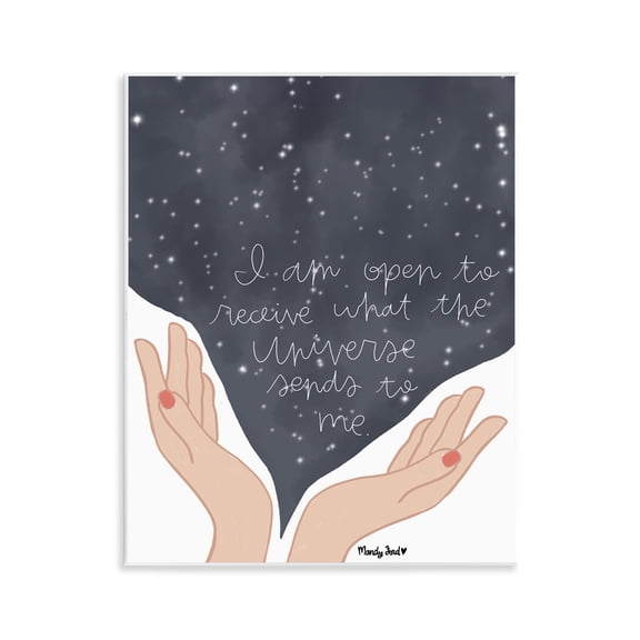 Stupell Industries Receive What Universe Sends Quotes and Sayings Painting Unframed Art Print Wall Art, 11 x 14