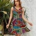thumbnail image 7 of Mola De Panama Fish Sleeveless Dress Women Summer Evening Dresses Ladies Sundress, 7 of 7