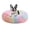 Rainbow, variant on Small Dog Bed, Calming Dog Beds for Small Dogs & Indoor Cats - 20 Inches Donut Washable Cat Bed for Kittens & Puppies, Round Fluffy Plush Faux Fur Pet Beds(Smoke Grey)