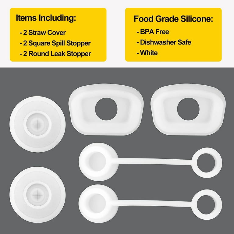 Silicone Spill Proof Stopper Set of 3, Compatible with Stanley Cup
