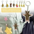 thumbnail image 6 of SSKFHGI 6cm Food Cat 5 Styles (Buy 5 And Get 5) Food Cat Cat Head Banana Cat Expression Keychain Net Celebrity Sand Sculpture Spoof Cat Xiaohongshu Hot-Selling Schoolbag Pendant, 6 of 8
