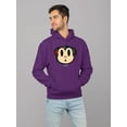 thumbnail image 2 of Plaid Monkey Surprise - Retro Animal Emoji Design Men's Hoodie, 2 of 4