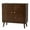 Honeycomb Pattern, variant on FOROUTIA Modern Sideboard Cabinet with Adjustable Shelves,Wood Accent Cabinet,Walnut